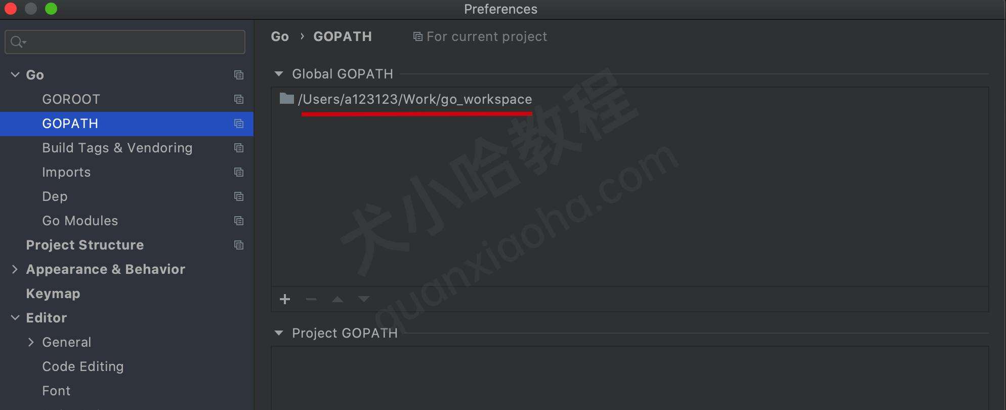 设置GOPATH