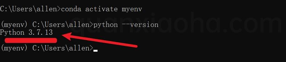 查看 conda 虚拟环境的 Python 版本