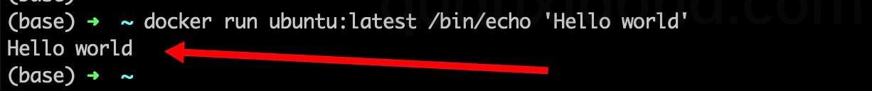docker 启动 ubuntu 容器并输出 hello world