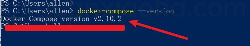 Windows 打印本地 docker compose 版本号
