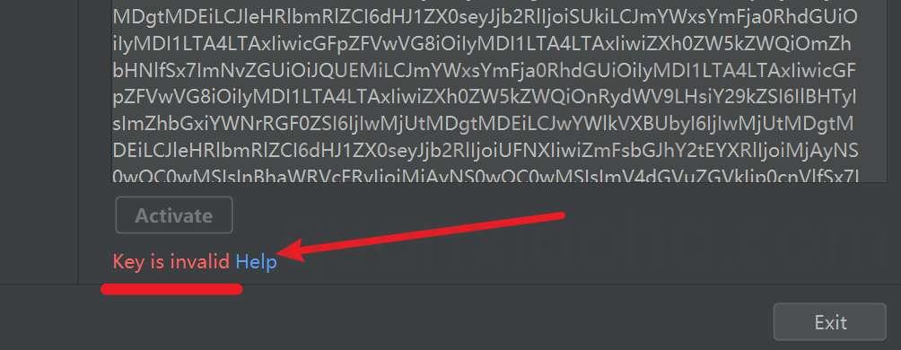 IDEA 输入激活码提示 key is invalid