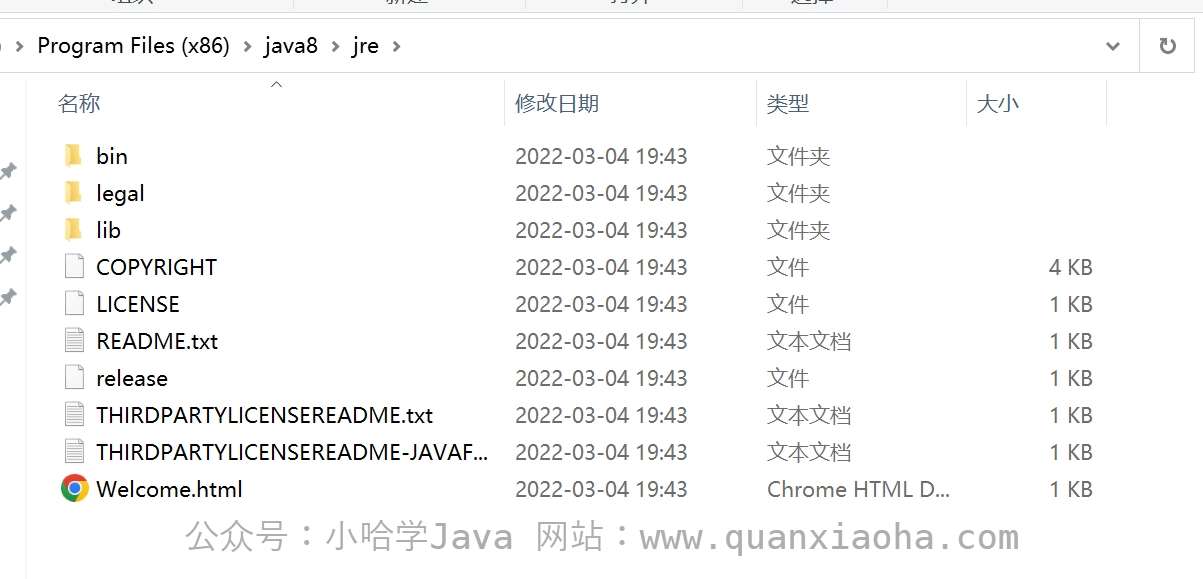 JRE 目录内容