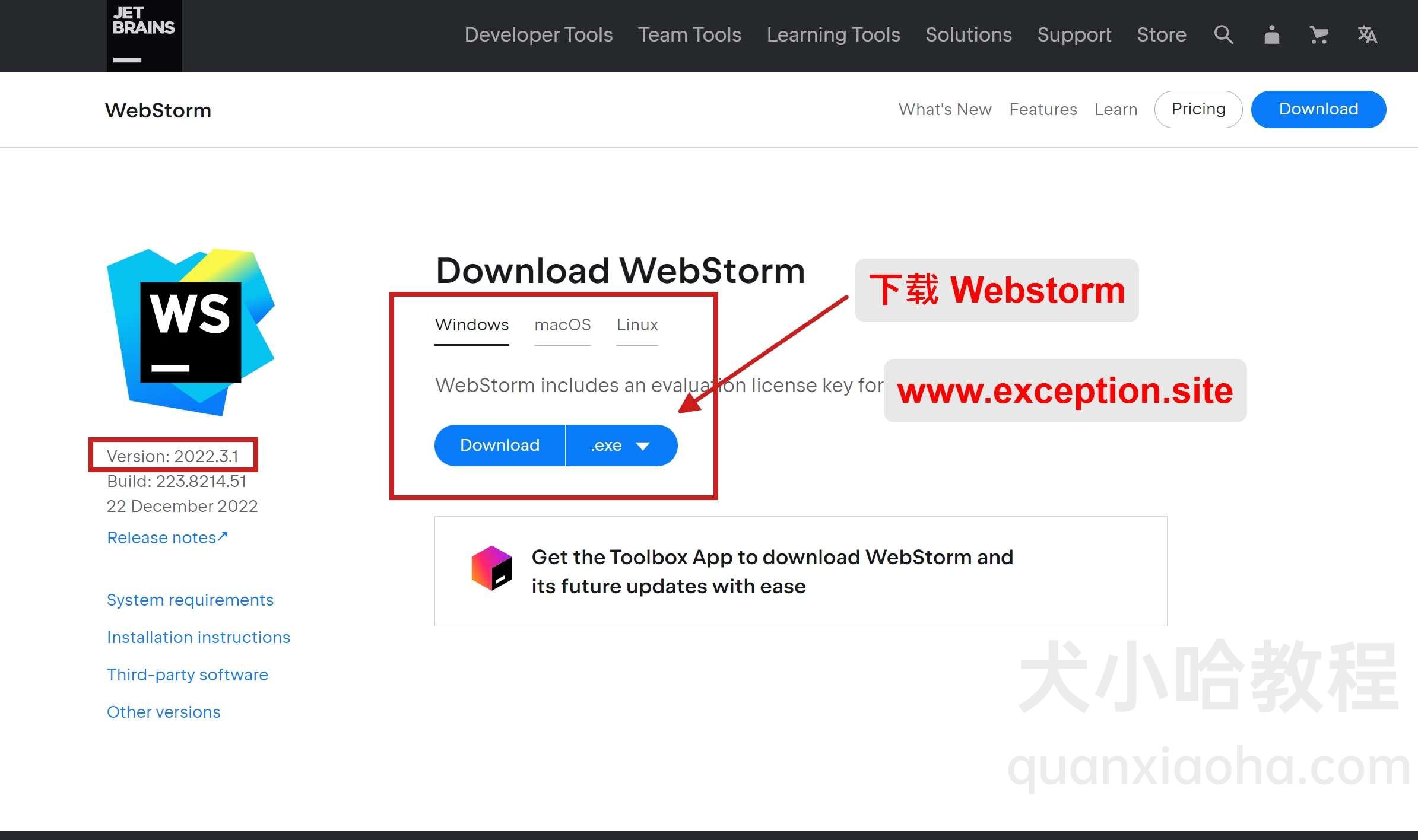 Webstorm 2022.3.1版本官网下载