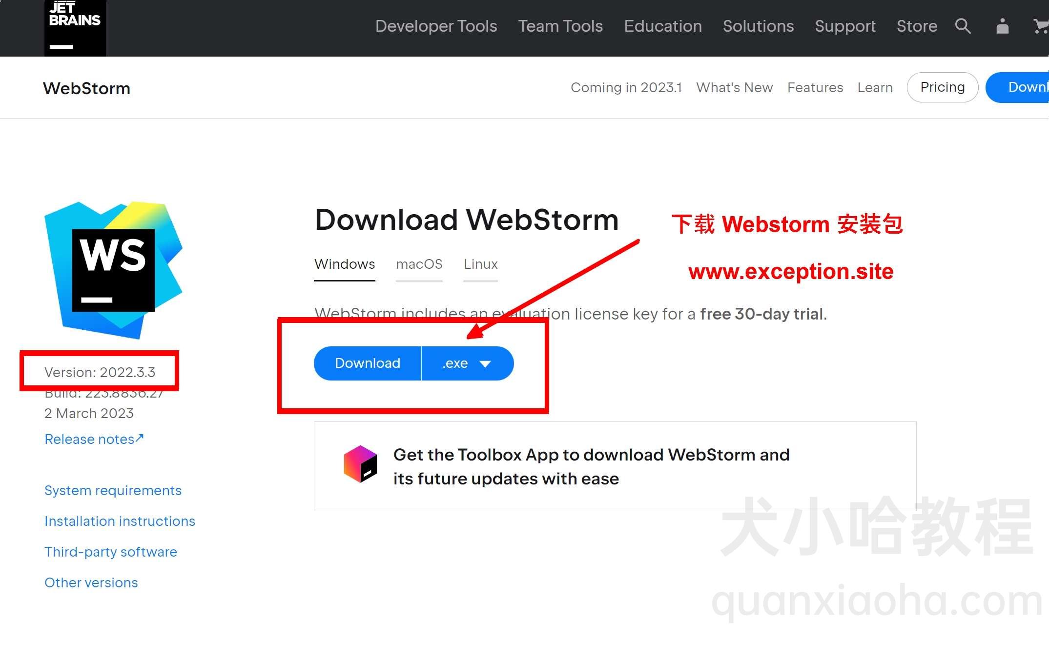 Webstorm 2022.3.3版本官网下载
