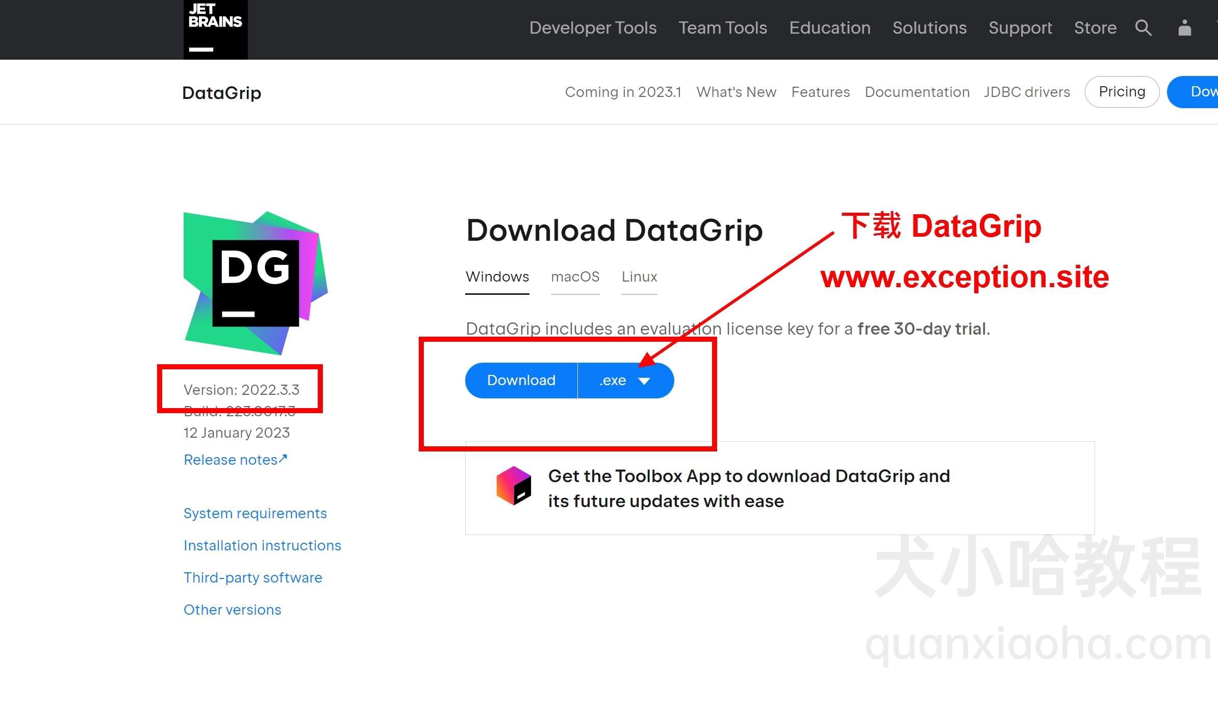 Datagrip 2022.3.3 版本官网下载