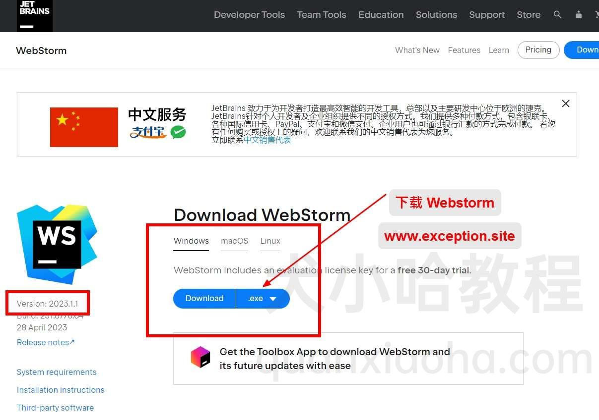 Webstorm 2023.1.1 版本官网下载