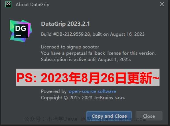 DataGrip 2023.2.1 最新激活码,破解版安装教程（亲测有效）