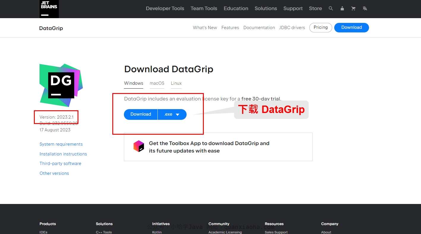 Datagrip 2023.2版本官网下载