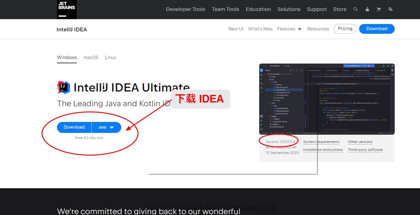 IDEA 2023.2.2版本官网下载