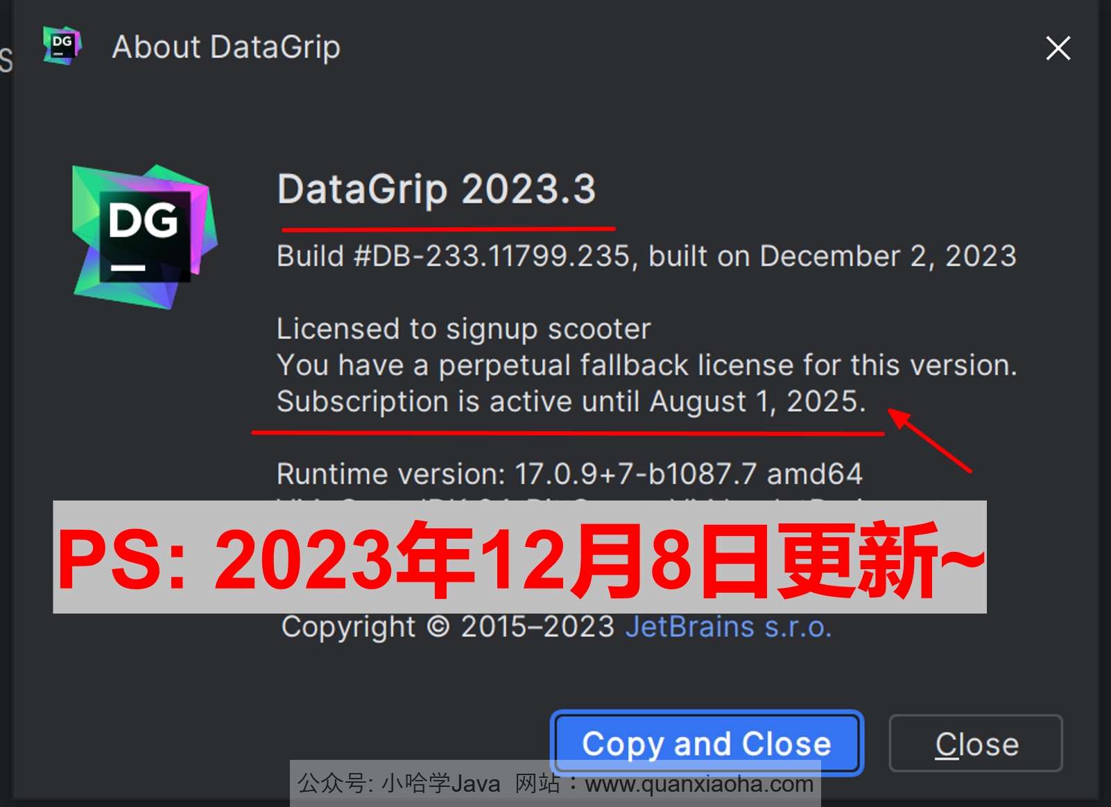 Datagrip 2023.3 激活破解教程