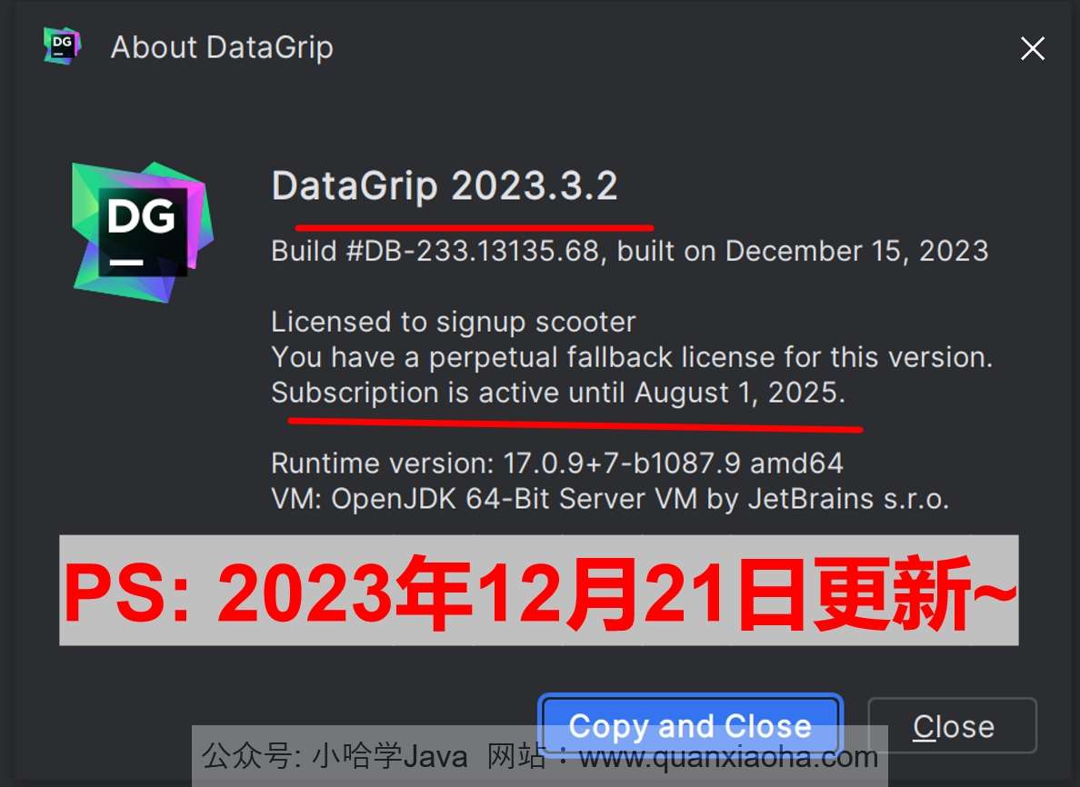 DataGrip 2023.3.2 最新激活码,破解版安装教程（亲测有效）