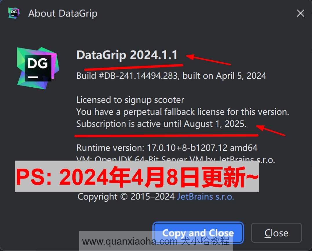 Datagrip 2024.1.4 最新激活破解教程（持续更新~）