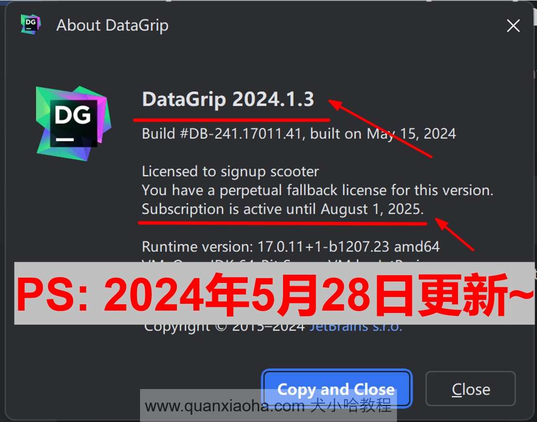 Datagrip 2024.1.3 激活破解教程