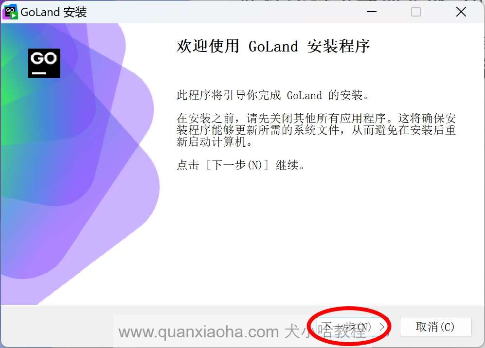 开始安装 GoLand 2024.2.3 版本