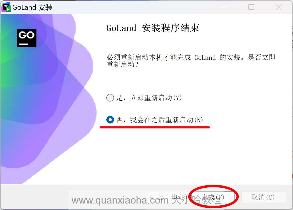 GoLand 2024.2.3 安装结束