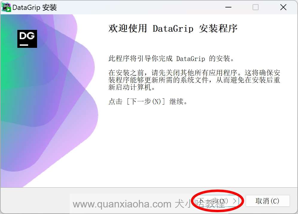 开始安装 DataGrip 2024.3.5 版本