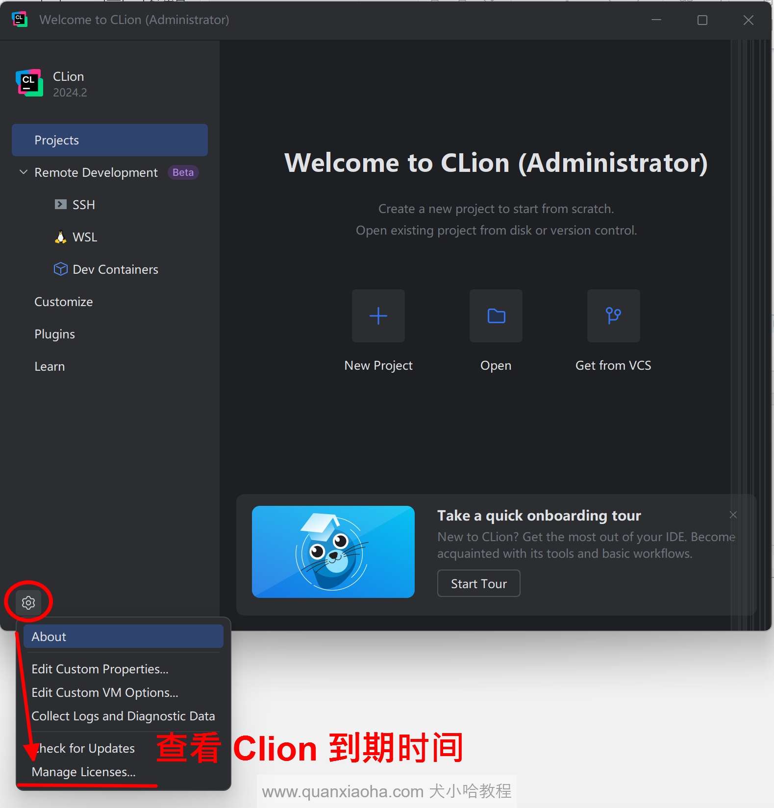 检查 Clion 2024.2.1 的到期时间