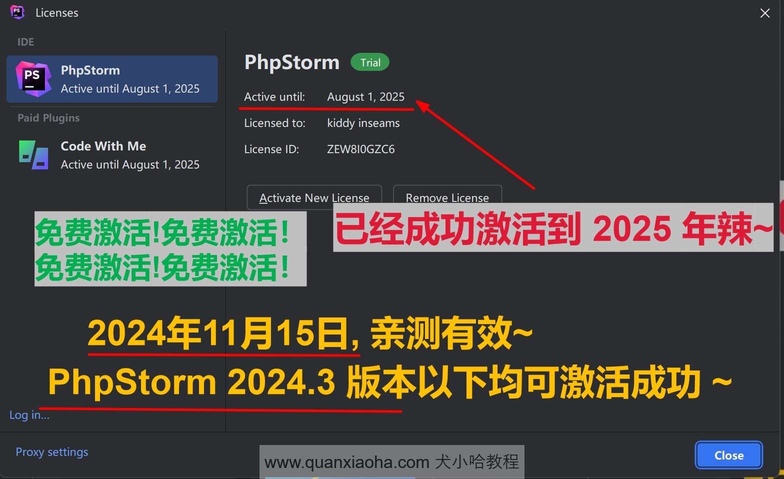 PhpStorm 2024.3 最新破解版安装教程（附激活码~）