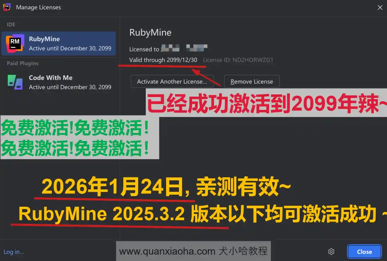 RubyMine 2025.3.2 版本成功截图