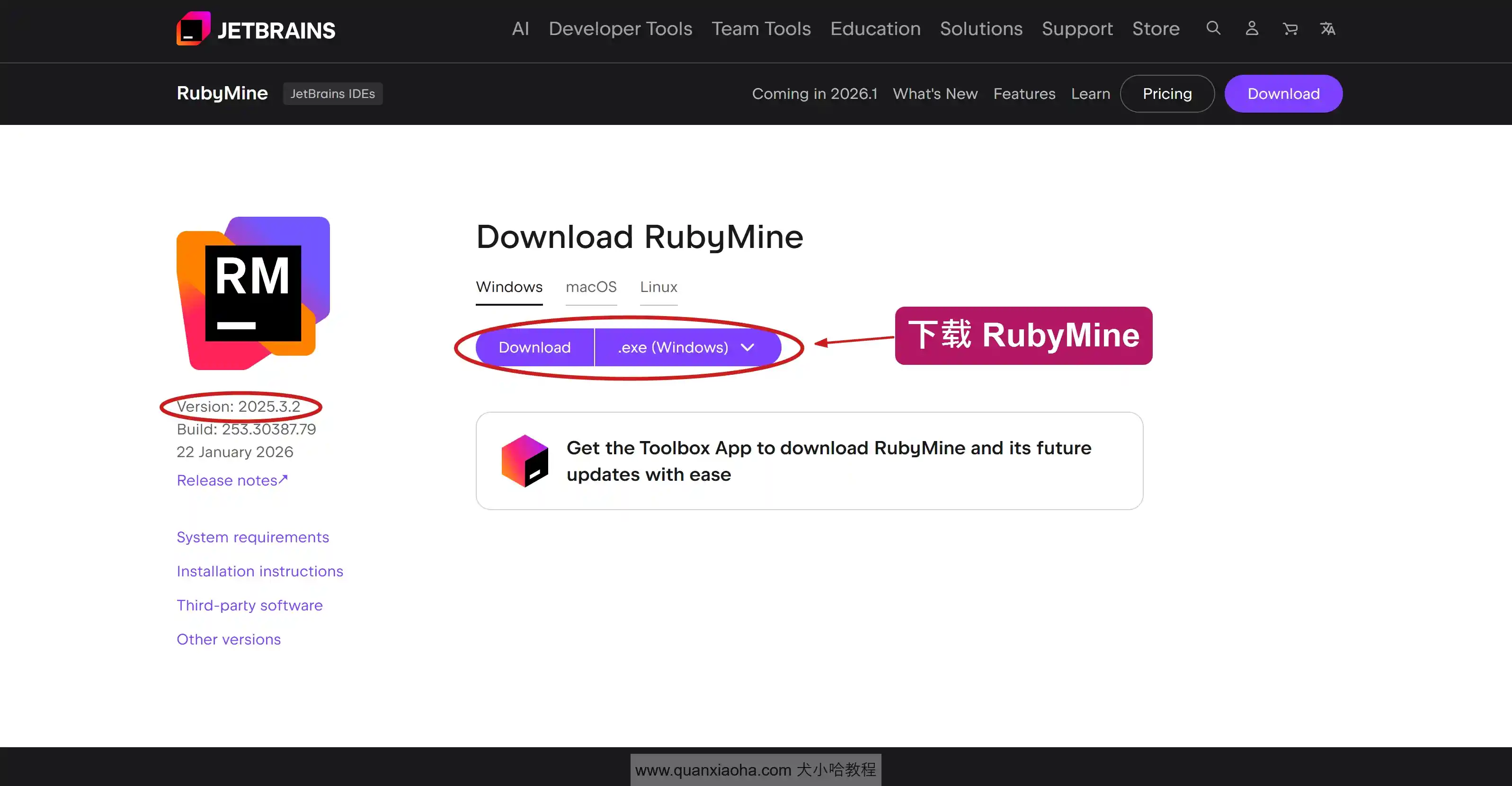 下载 RubyMine 2025.3.2 版本安装包