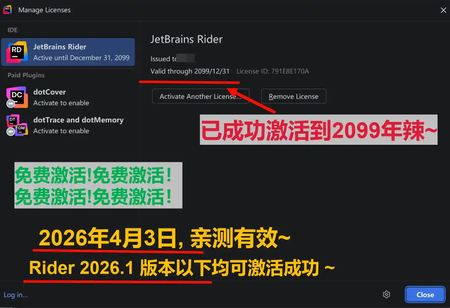 Rider 2026.1 版本成功截图