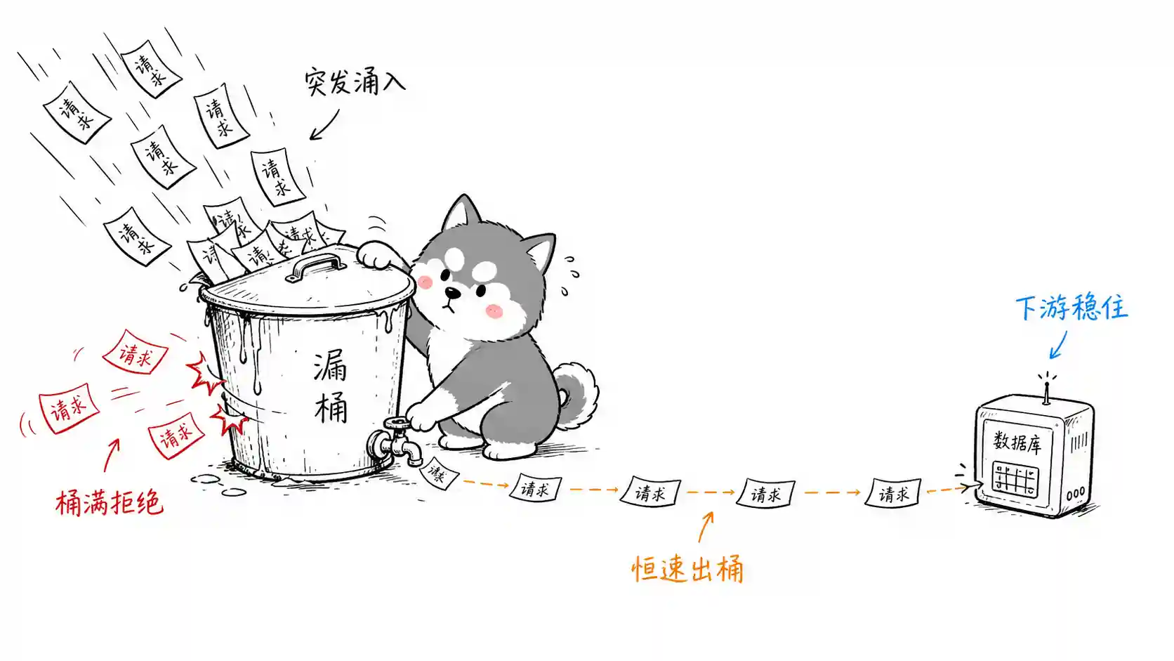 漏桶算法流量整形
