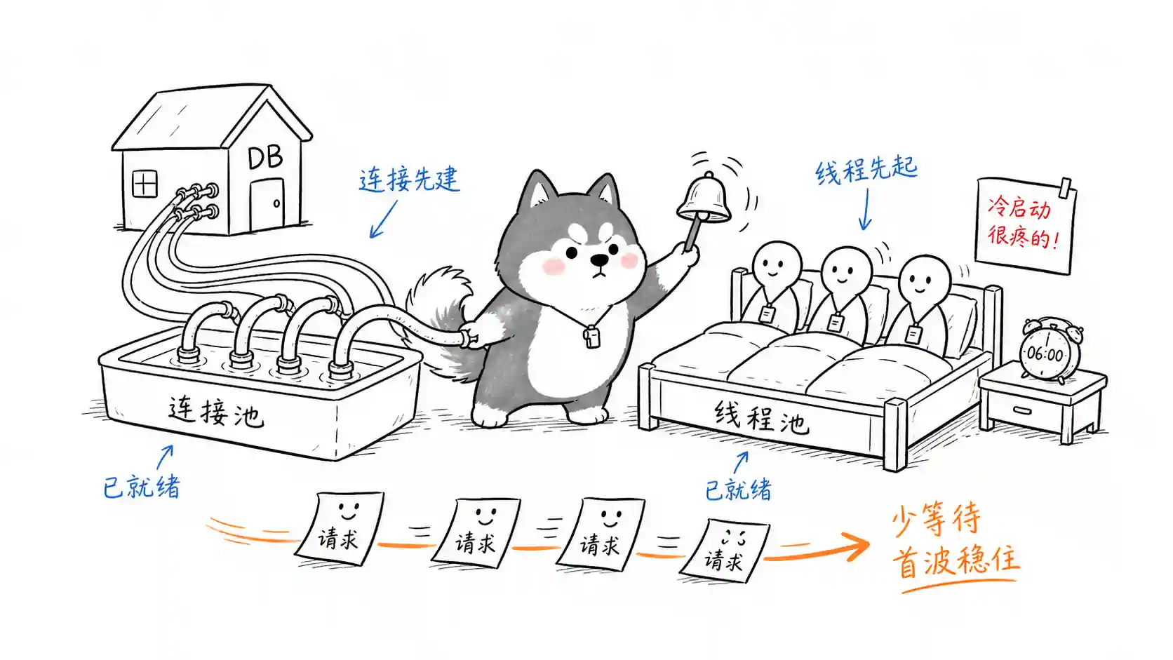 连接池线程池预热