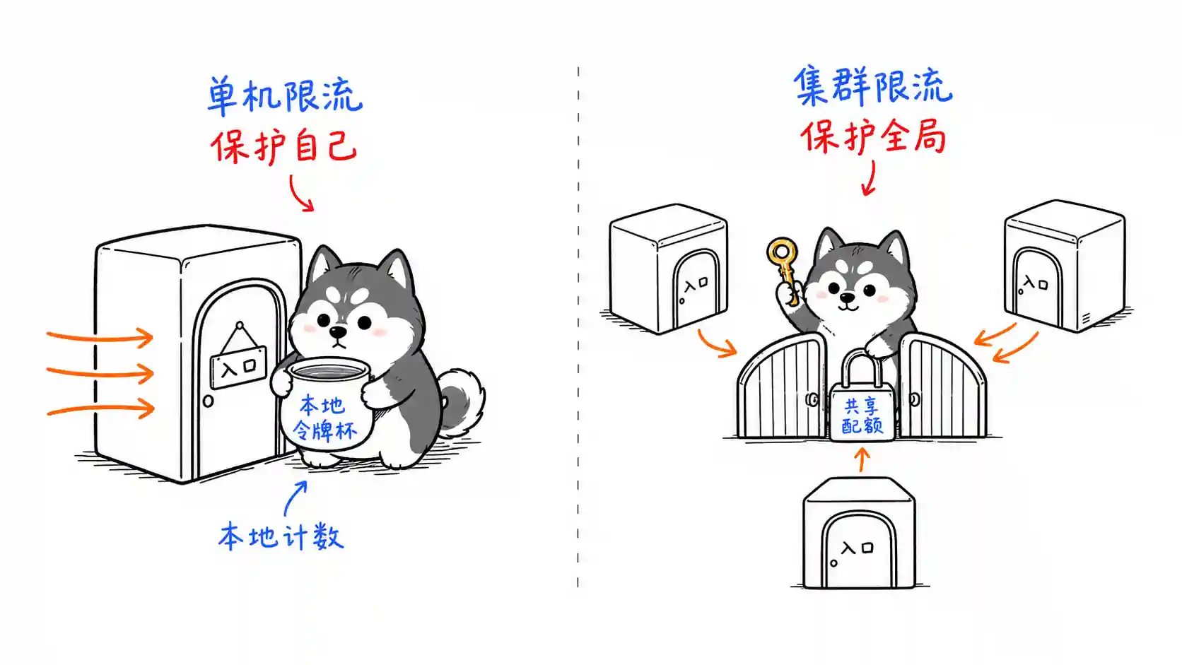单机限流和集群限流的区别是什么?