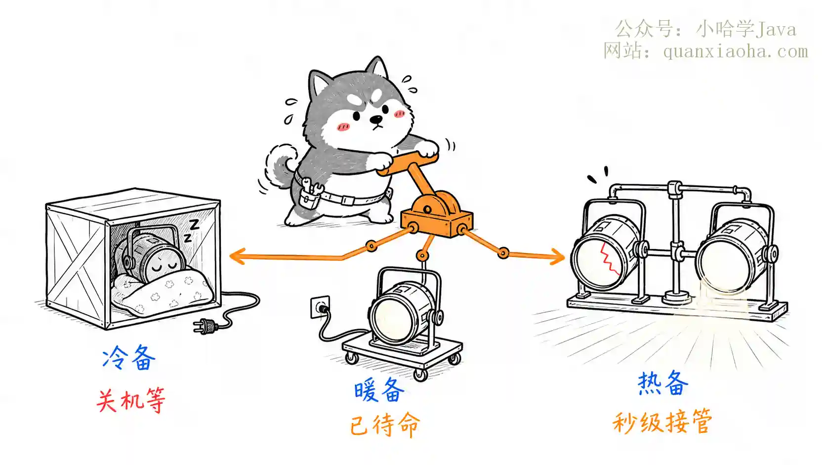 什么是冷备、热备，暖备？