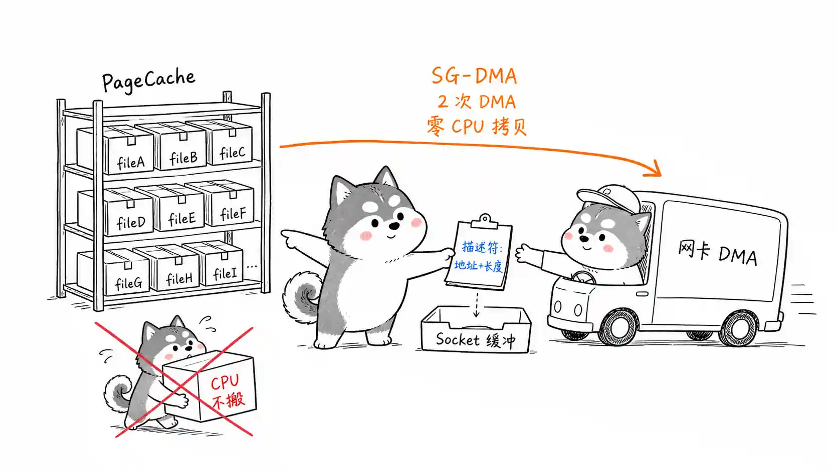 SG-DMA 零拷贝