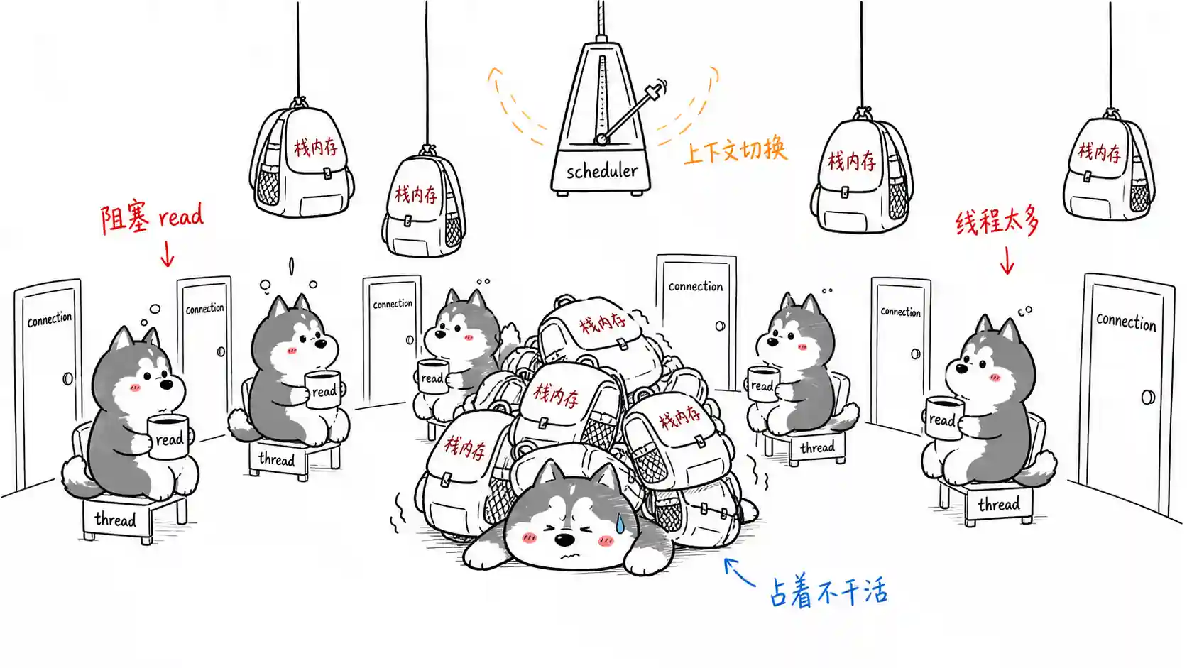 线程阻塞 read