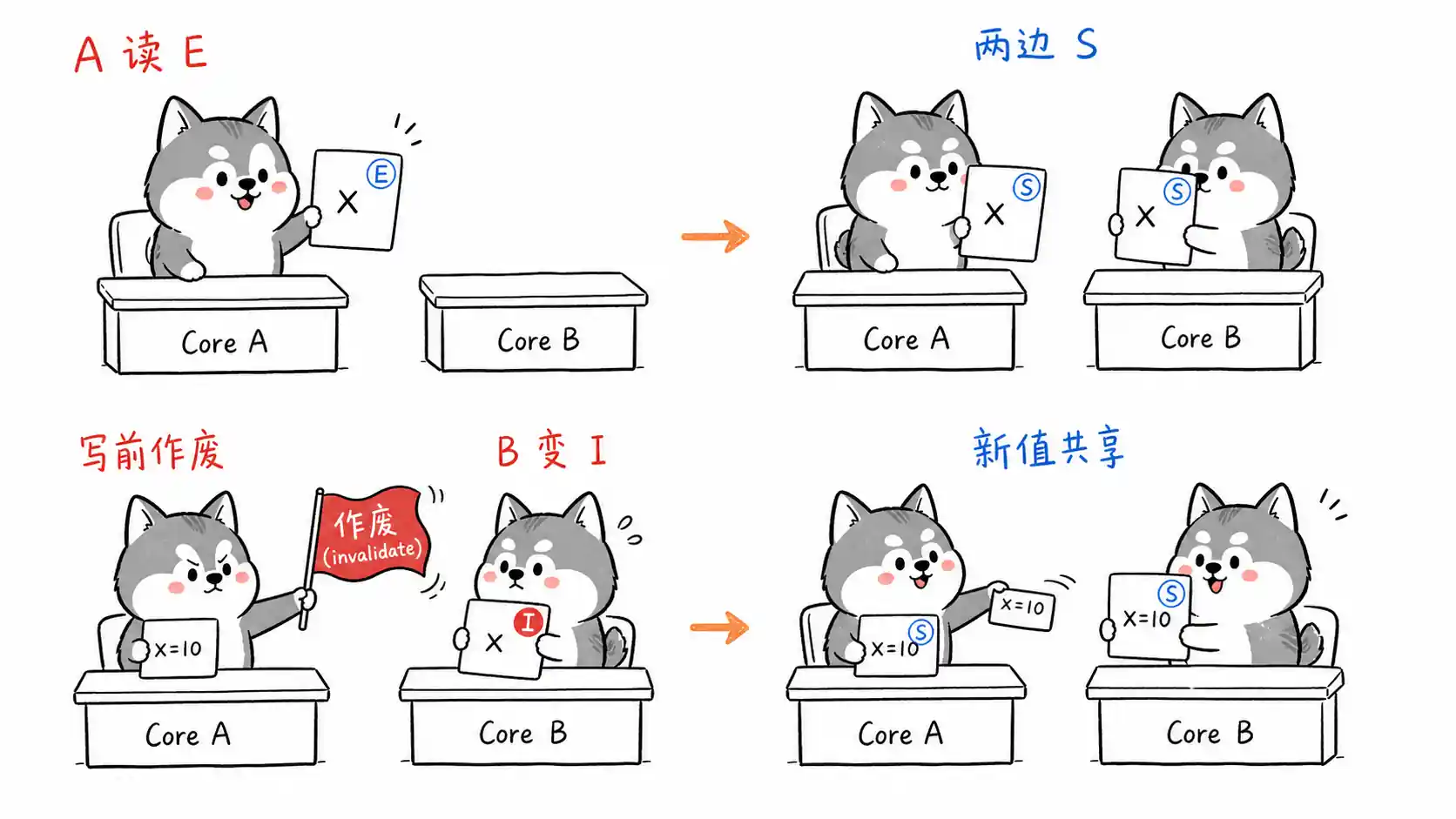 MESI 状态流转