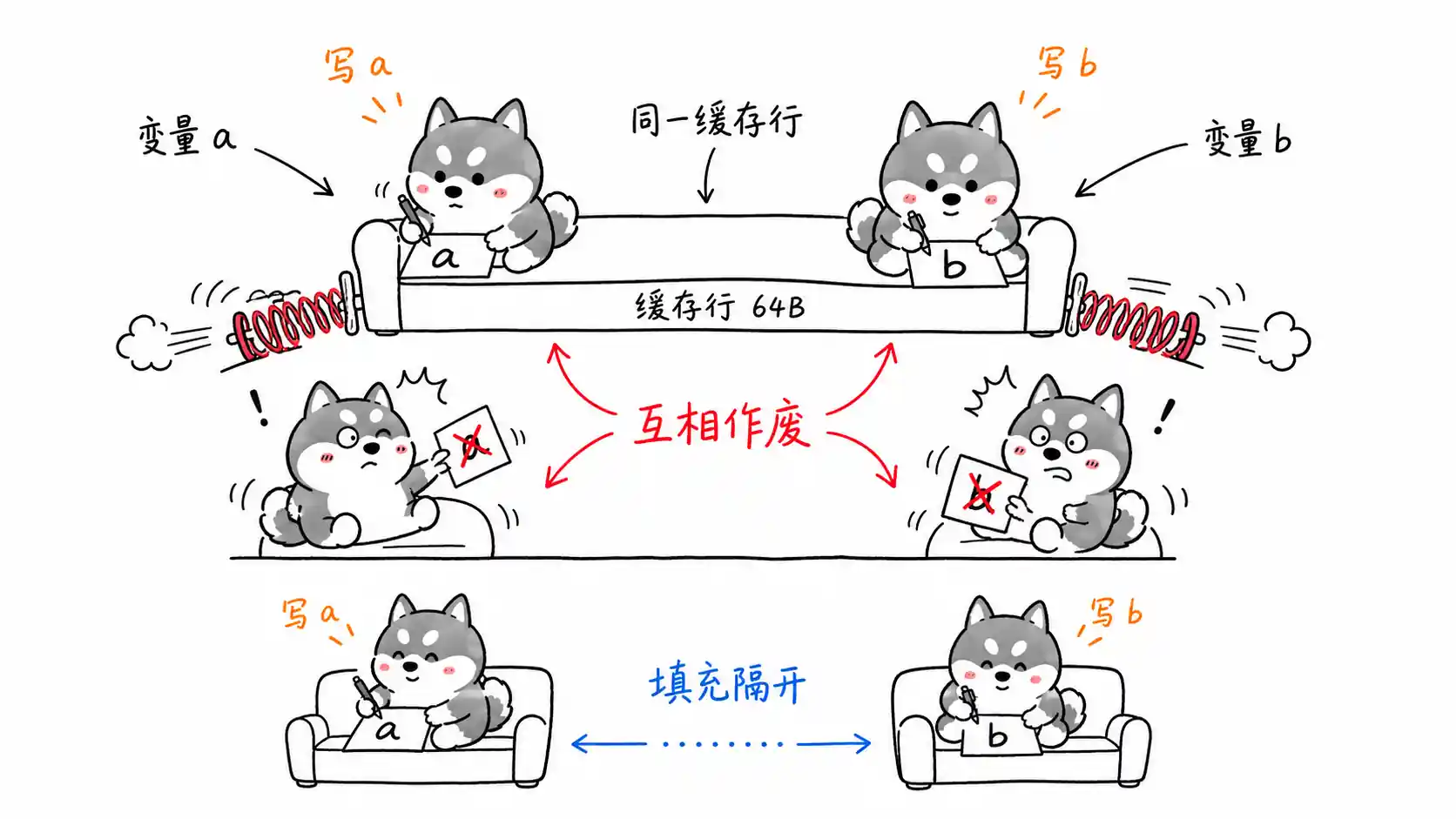 伪共享缓存行